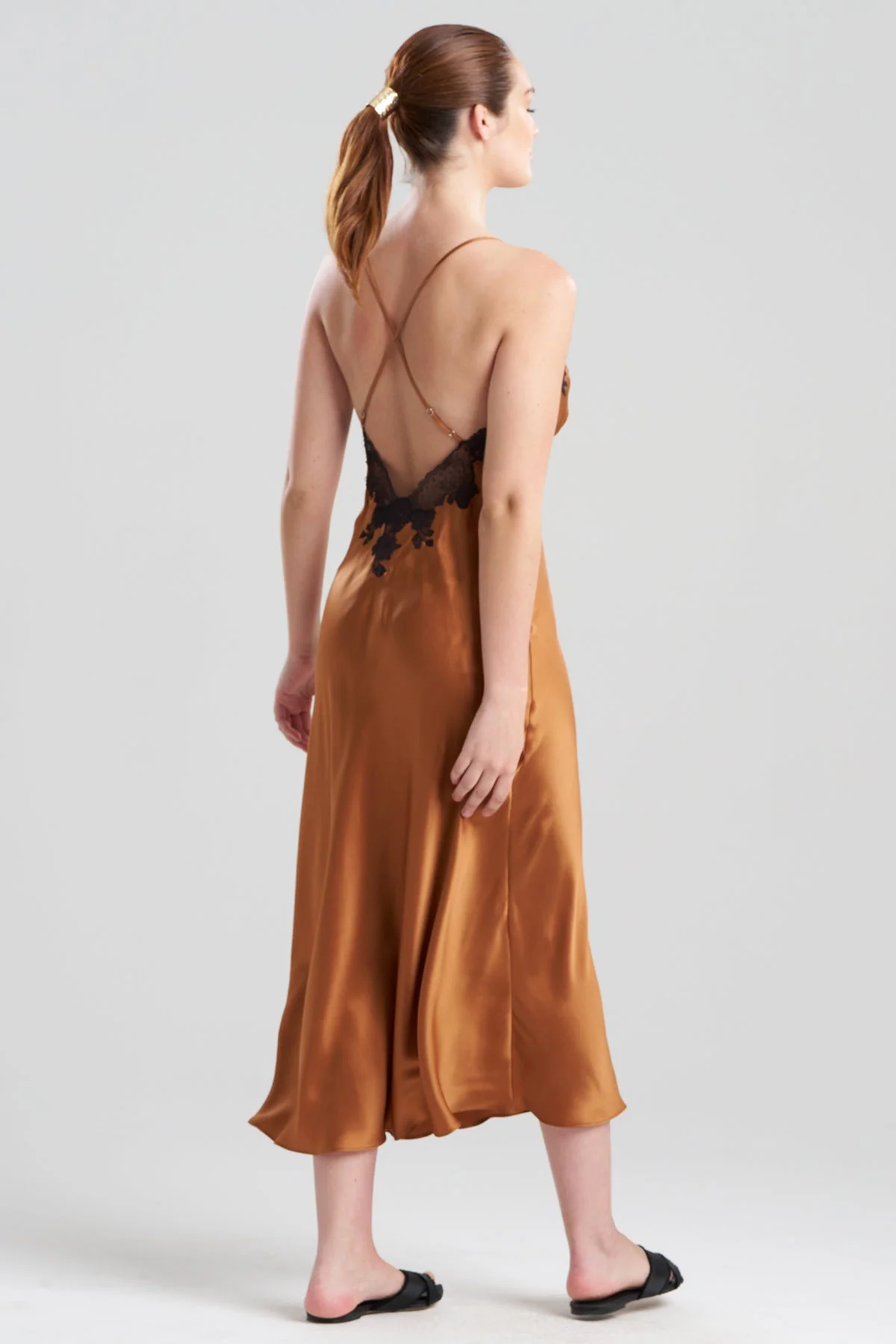 Lolita Lace Low Back Silk Slip Dress - Image 2