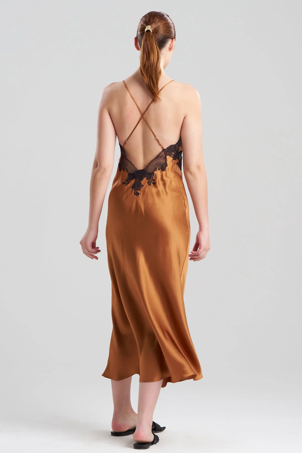 Lolita Lace Low Back Silk Slip Dress - Image 3