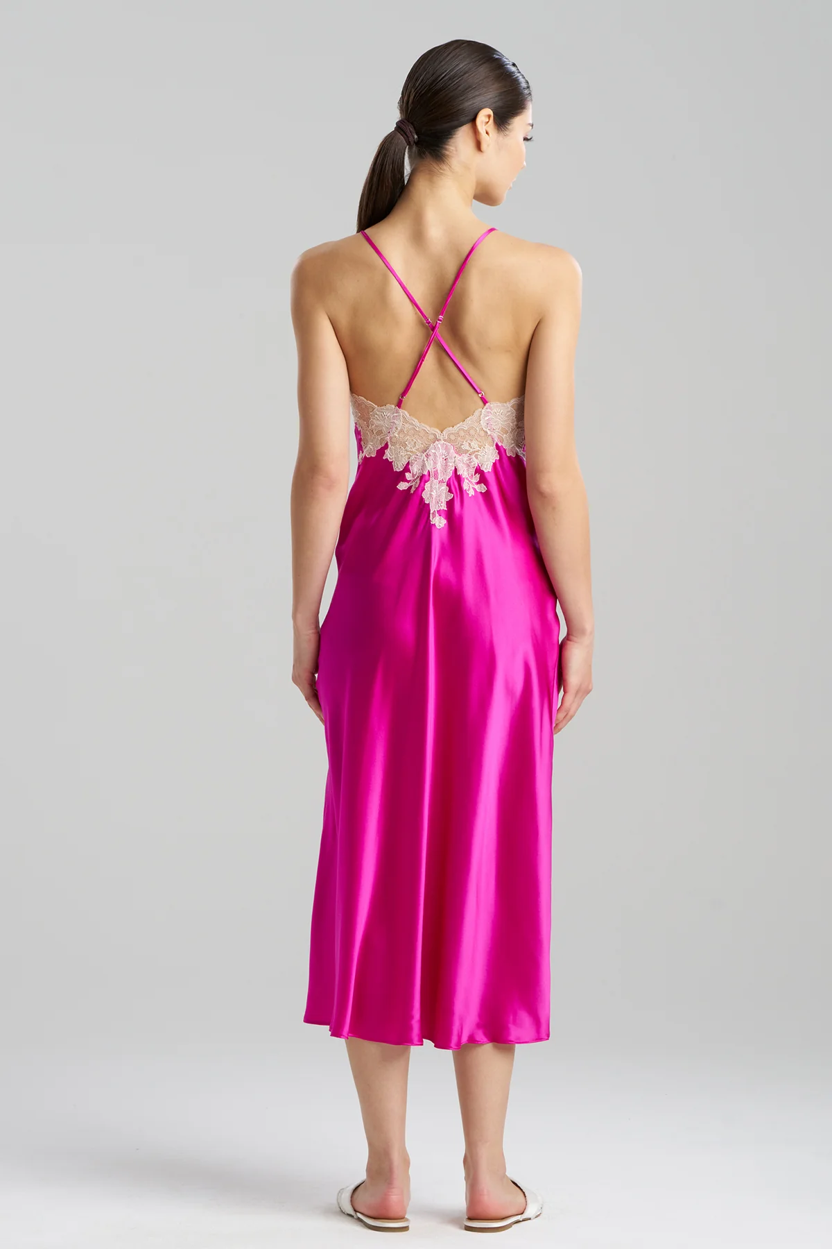 Lolita Lace Low Back Silk Slip Dress - Image 2