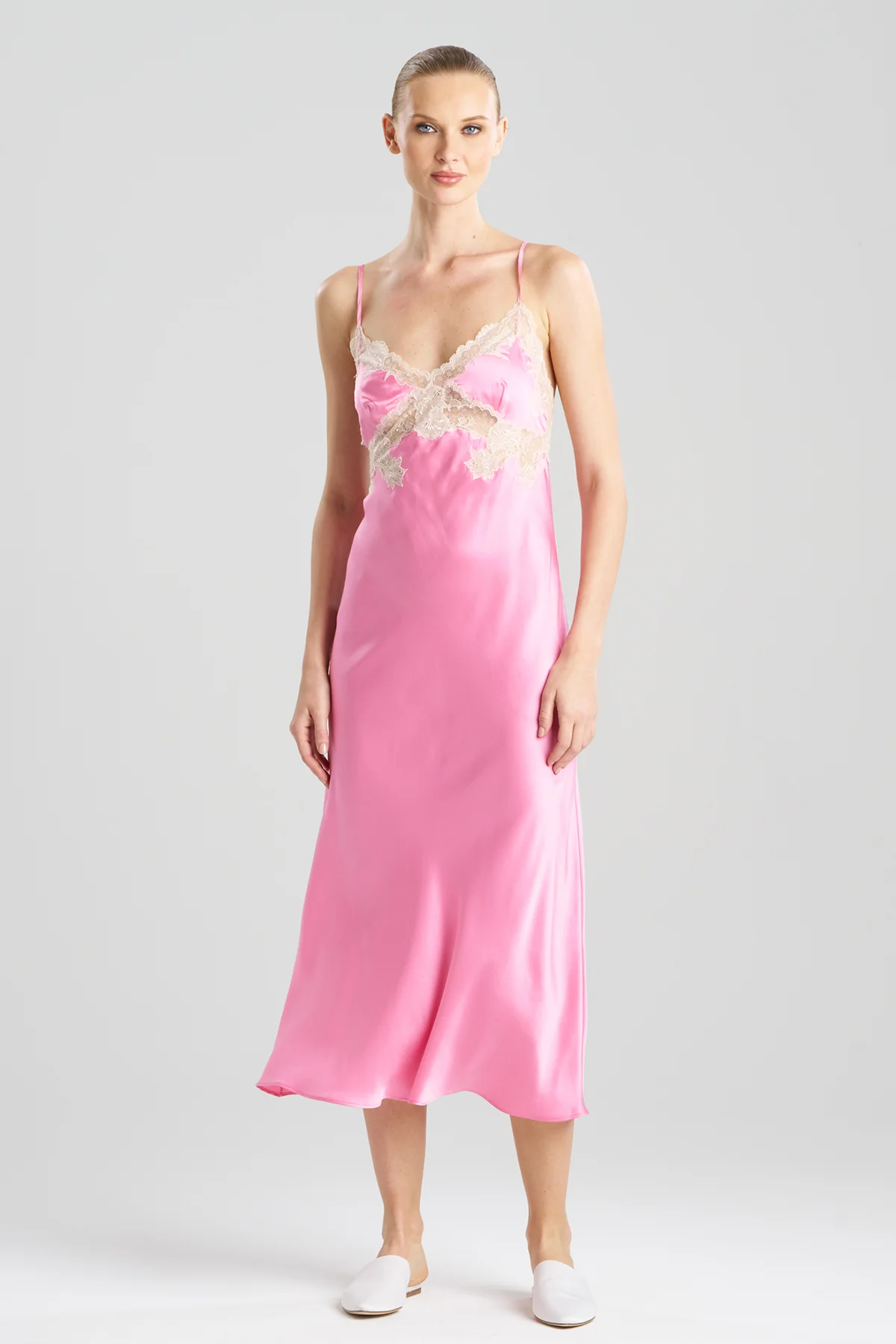 Lolita Lace Low Back Silk Slip Dress