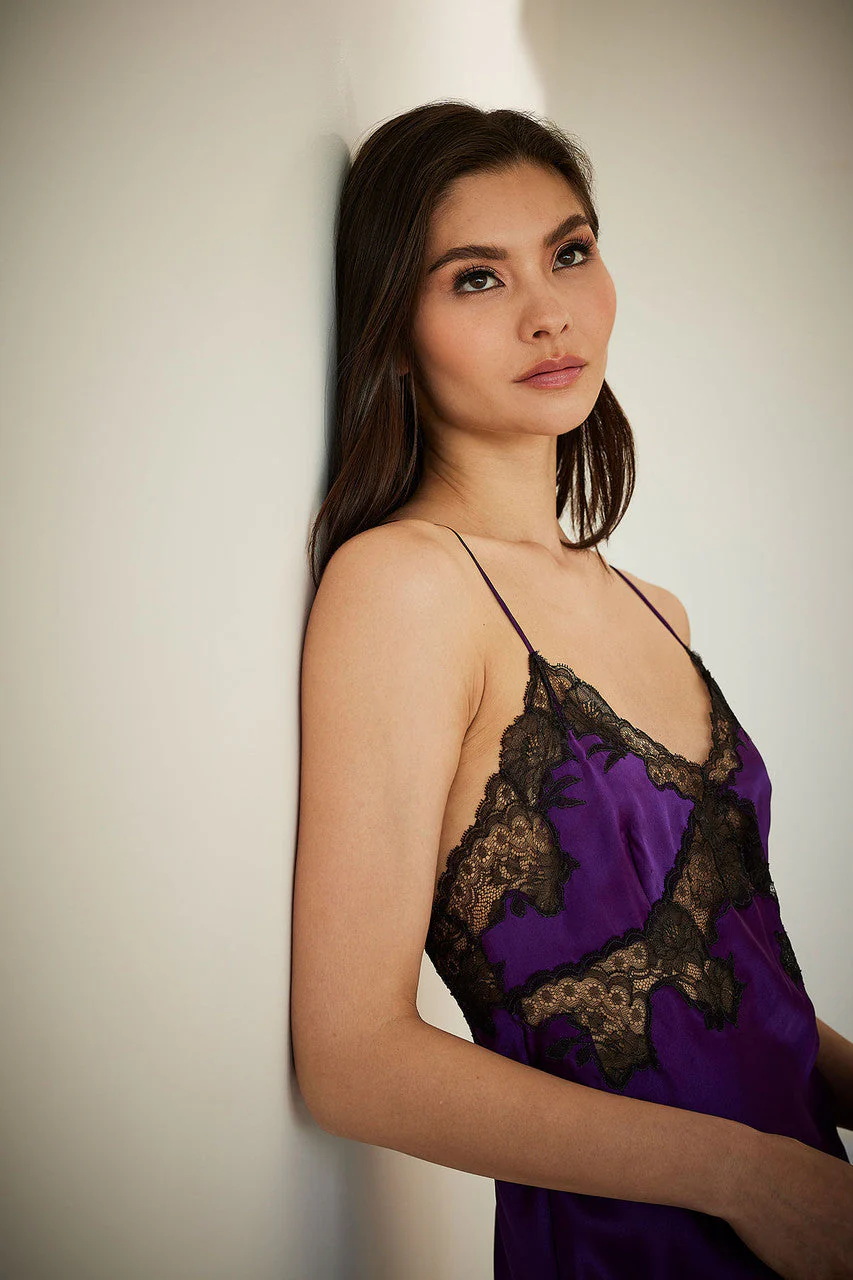 Lolita Lace Low Back Silk Slip Dress - Image 6