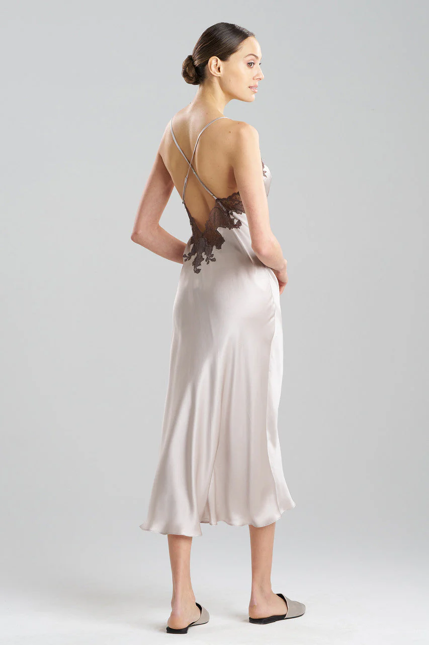 Lolita Lace Low Back Silk Slip Dress - Image 3