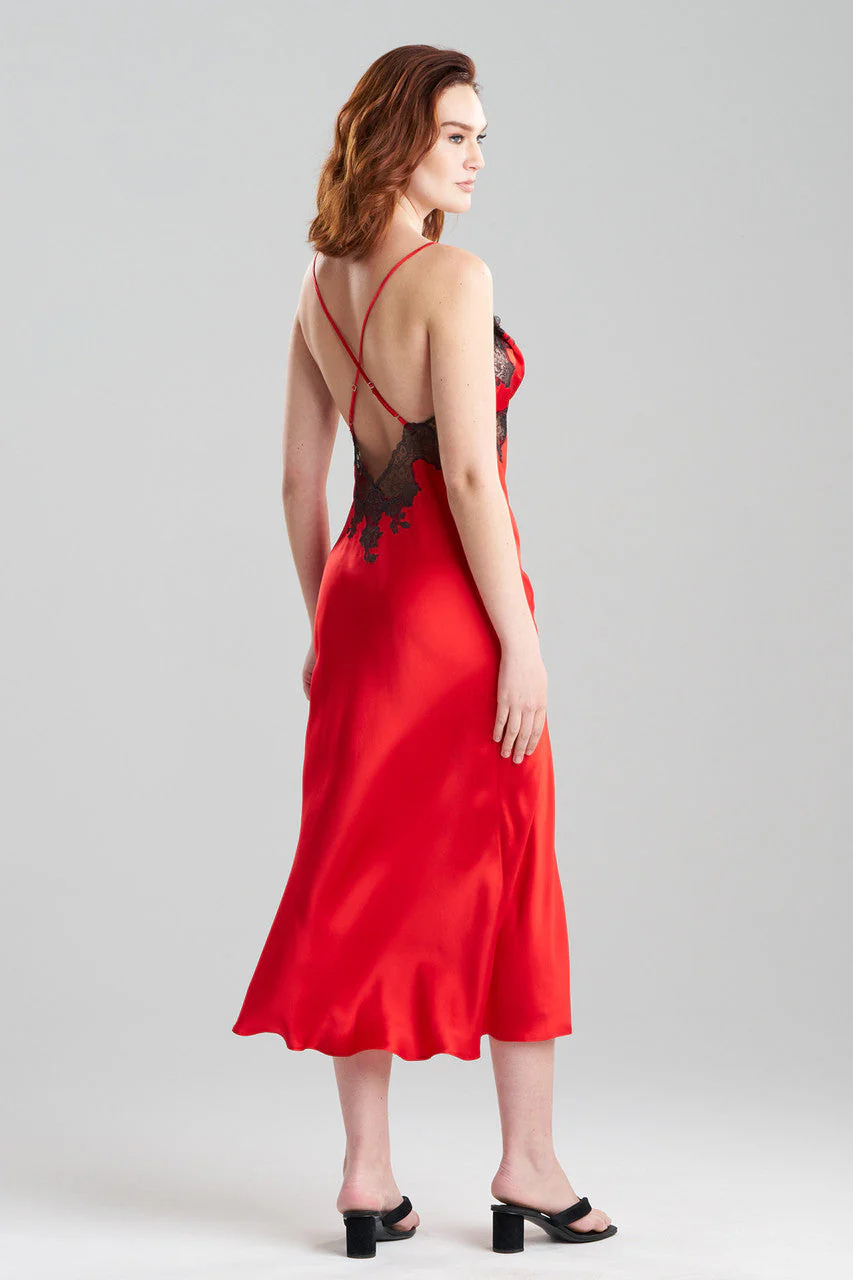 Lolita Lace Low Back Silk Slip Dress - Image 3