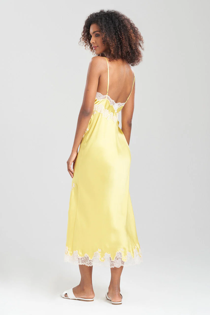 Lolita Lace Slit Silk Slip Dress - Image 2