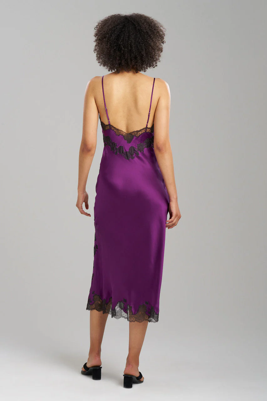 Lolita Lace Slit Silk Slip Dress - Image 2