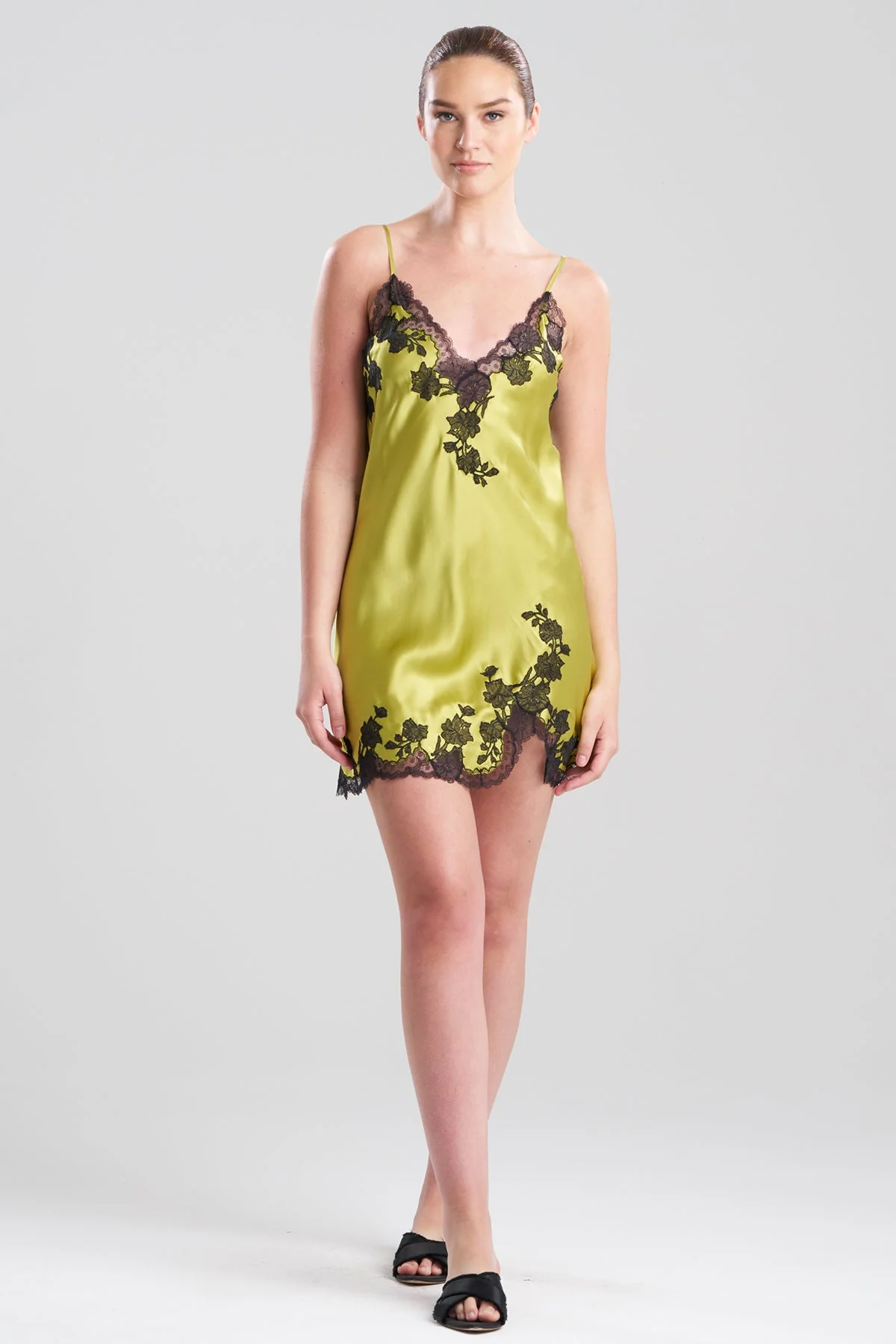 Lolita Lace Trim Silk Chemise
