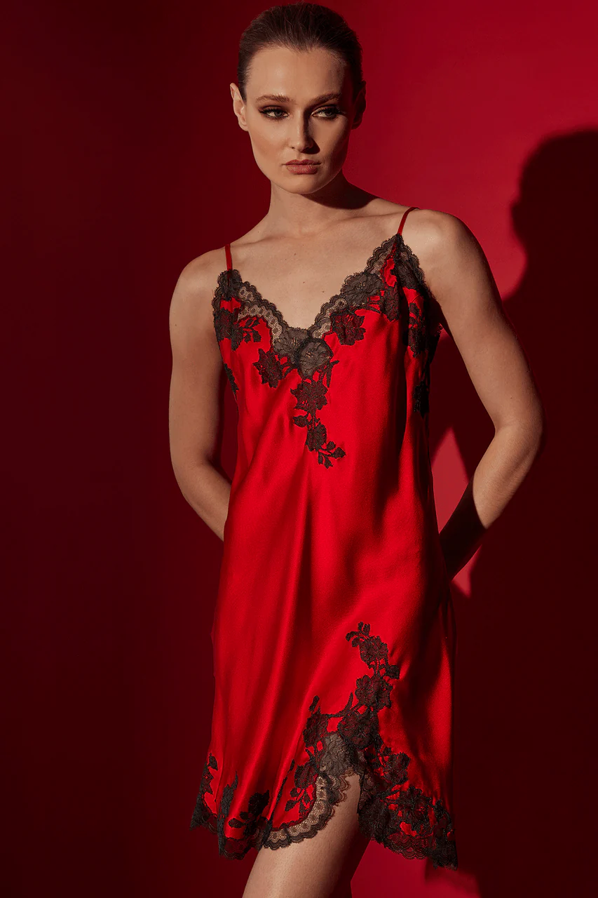 Lolita Lace Trim Silk Chemise - Image 3