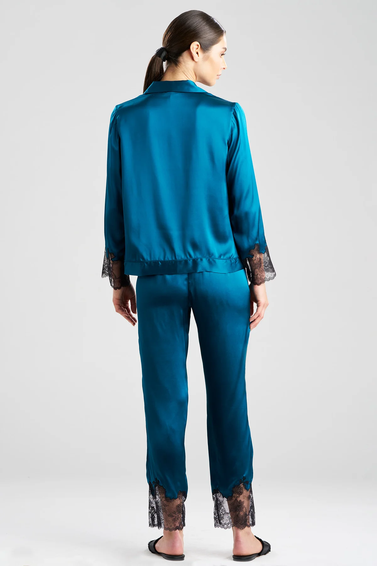 Lolita Lace Trim Silk Notch PJ - Image 3