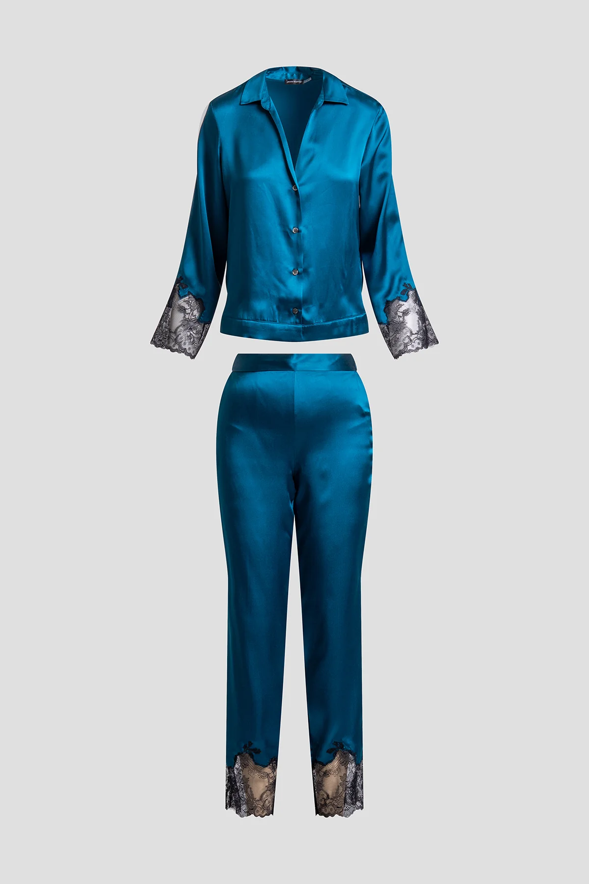 Lolita Lace Trim Silk Notch PJ - Image 5