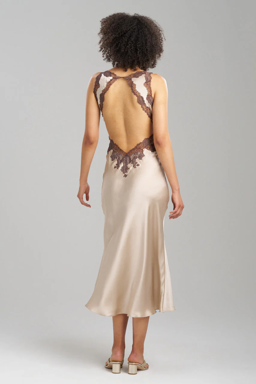 Lolita Lace Trim Silk Slip Dress - Image 2