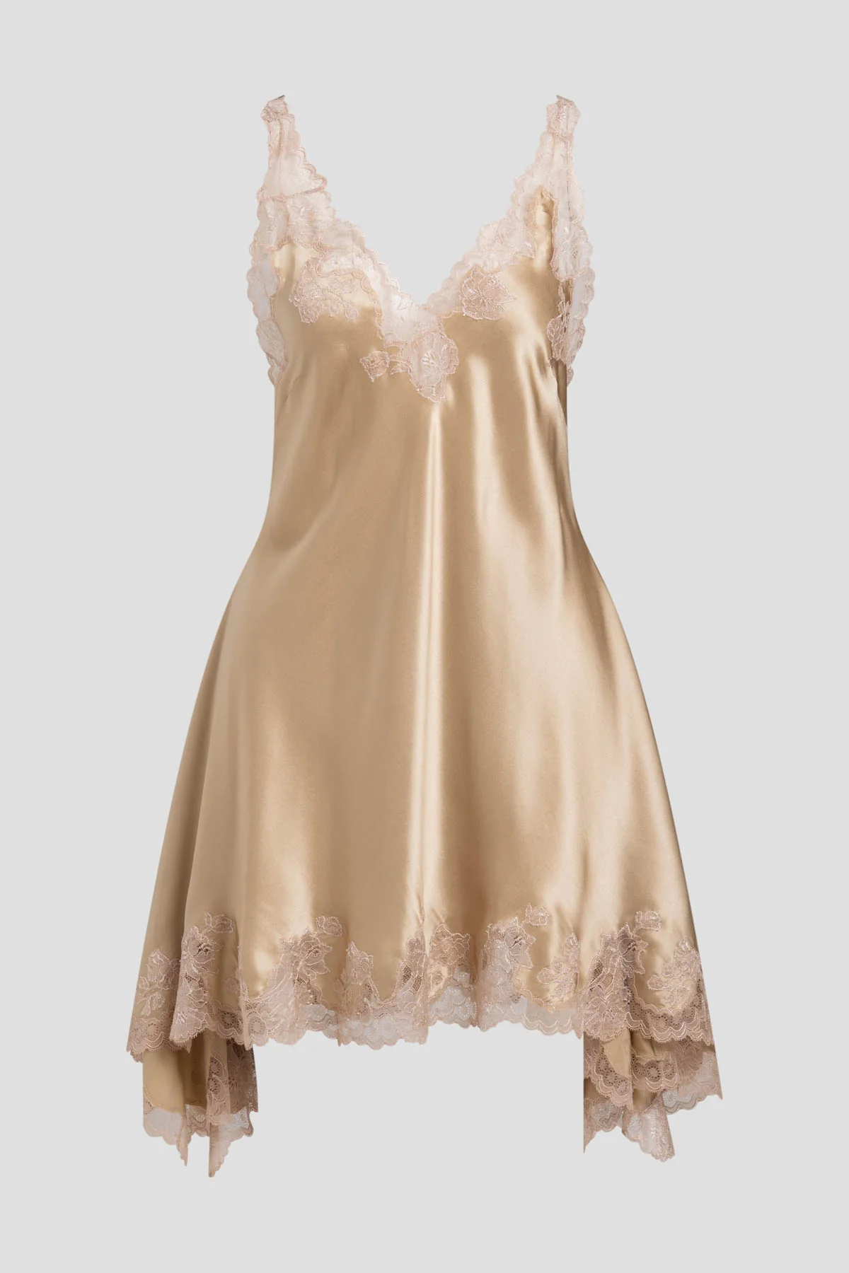 Lolita Lace V-Neck Silk Chemise - Image 3