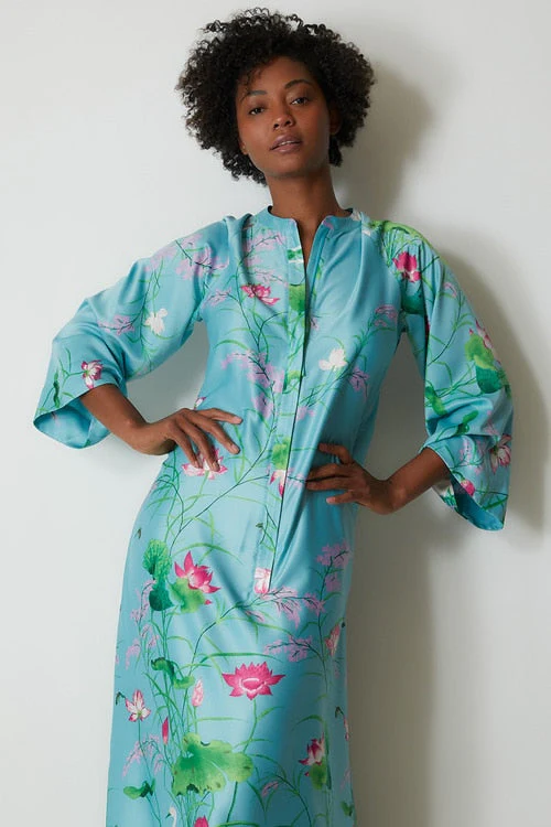 Lotus Garden Zip Caftan - Image 12