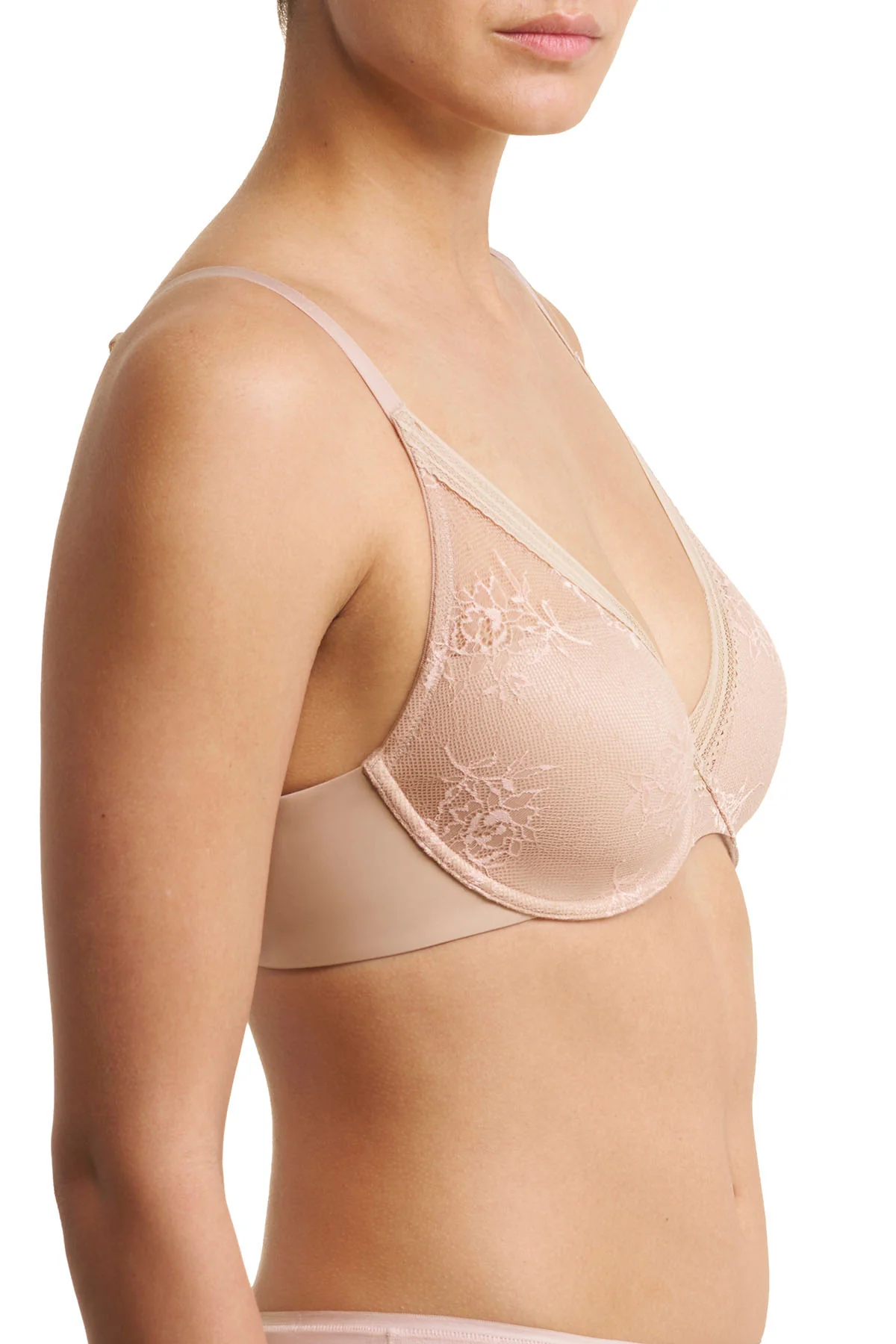 Love Lace Full Coverage Plunge T-Shirt Bra - Select Colors - Image 3
