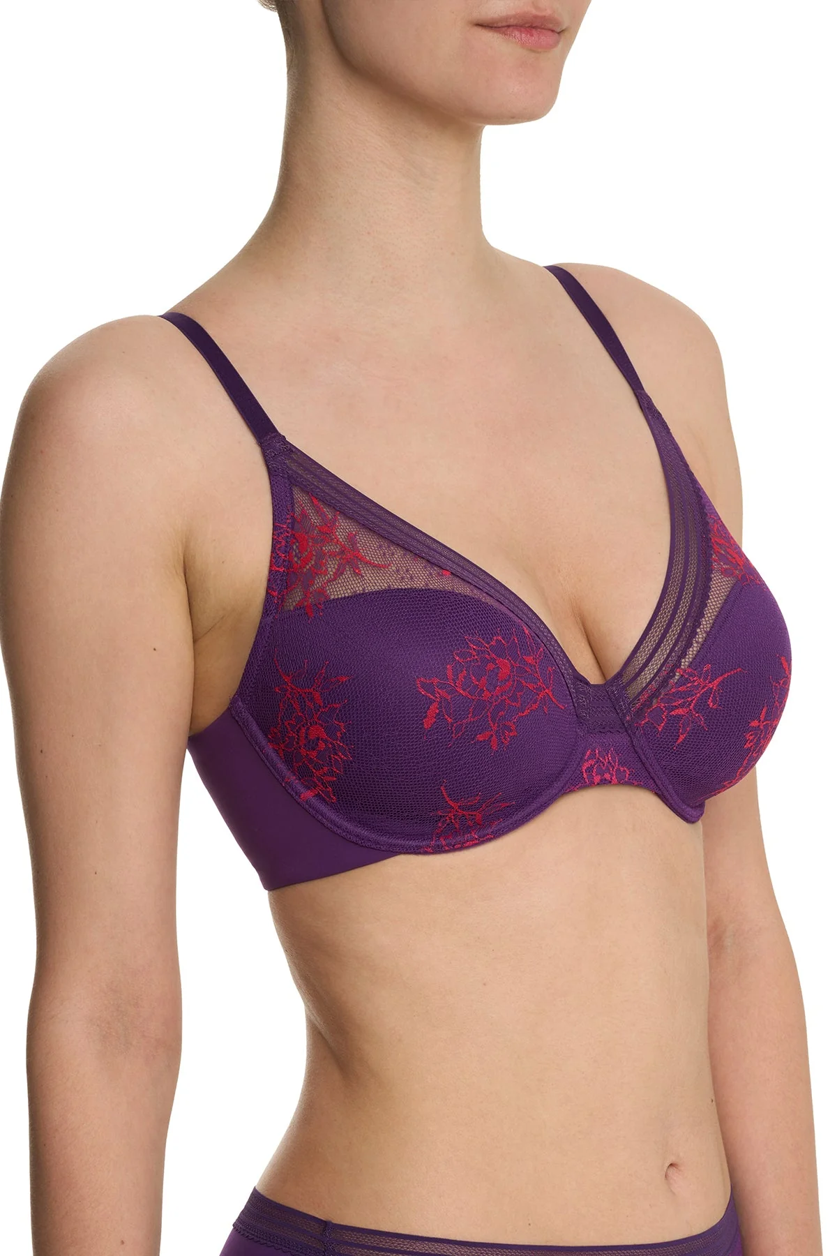 Love Lace Full Coverage Plunge T-Shirt Bra - Image 3
