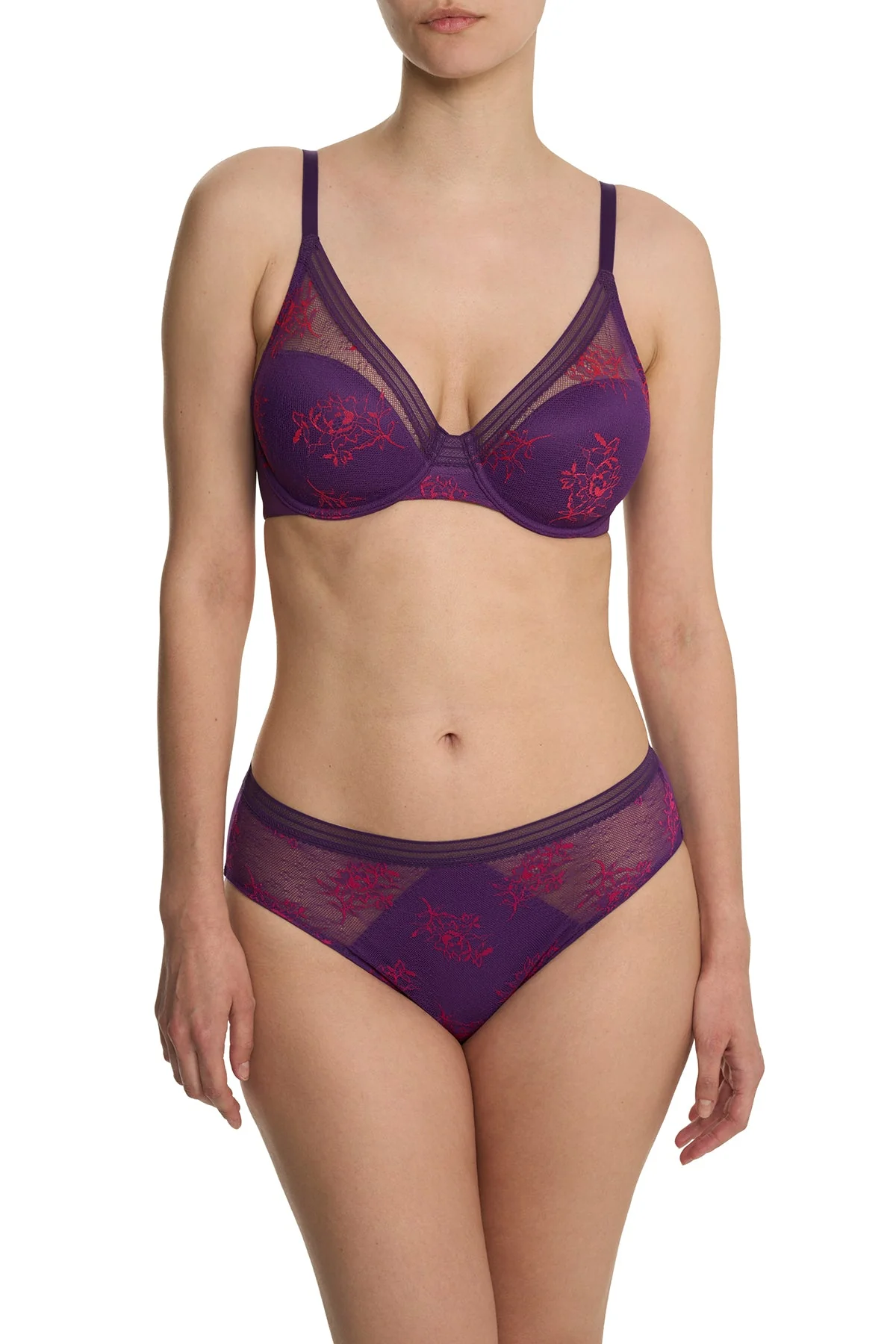 Love Lace Full Coverage Plunge T-Shirt Bra - Image 5