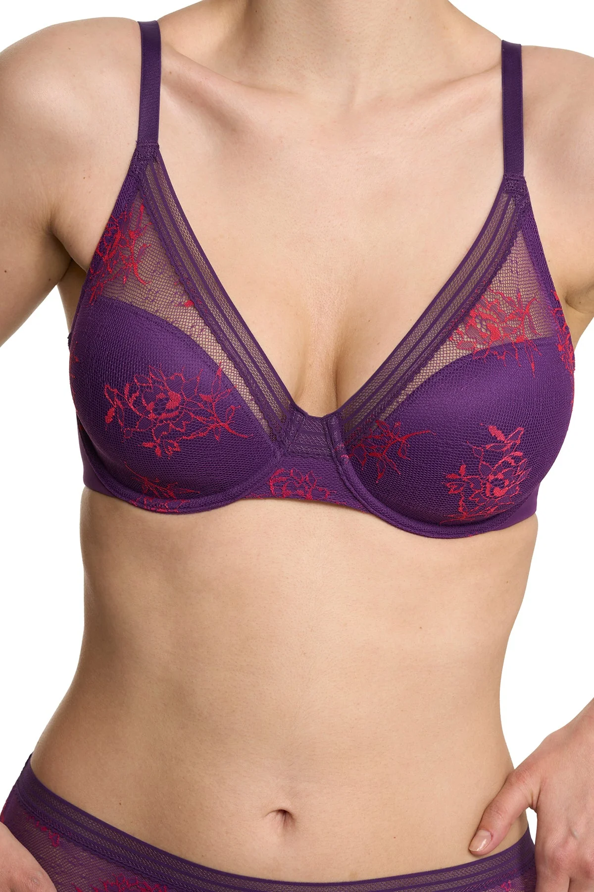 Love Lace Full Coverage Plunge T-Shirt Bra - Image 7