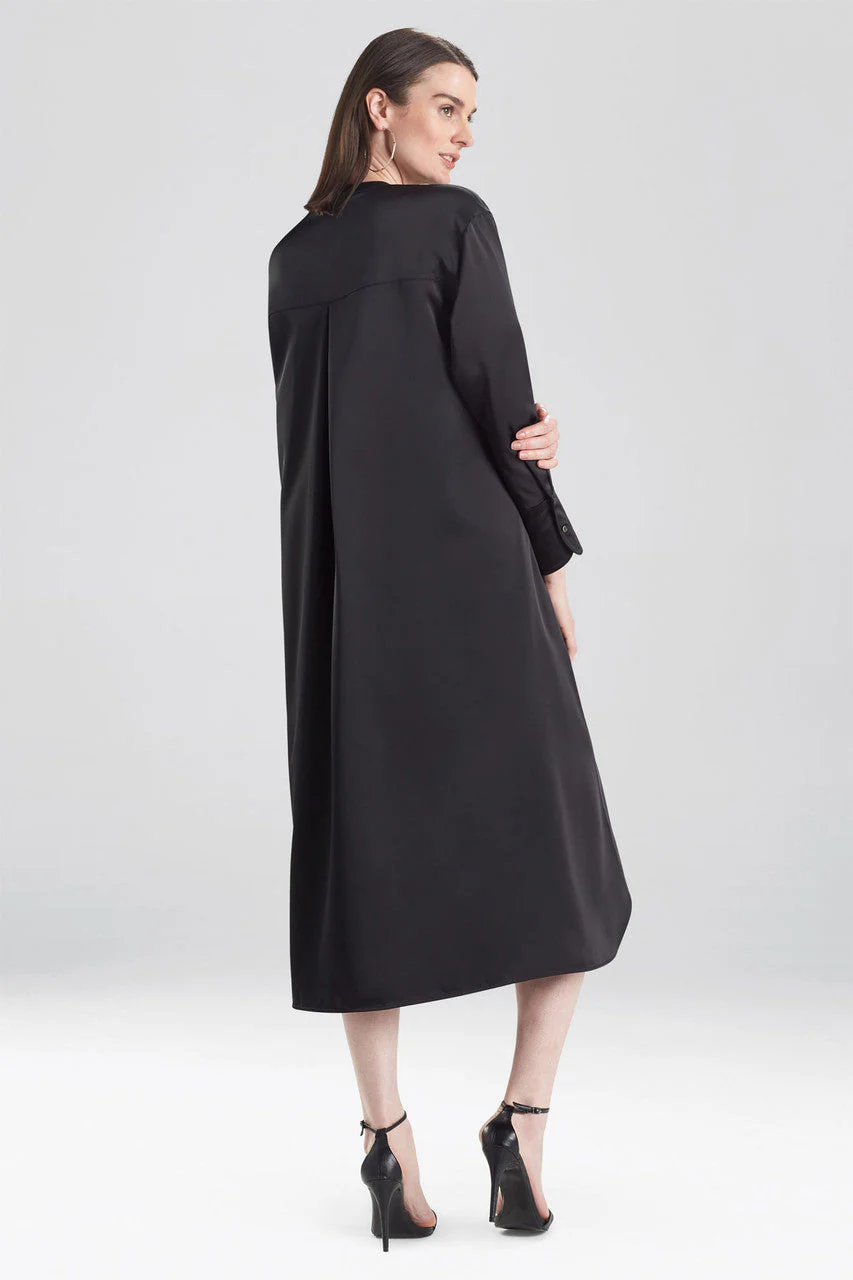 Luxe Charmeuse Oversized Shirtdress - Image 3