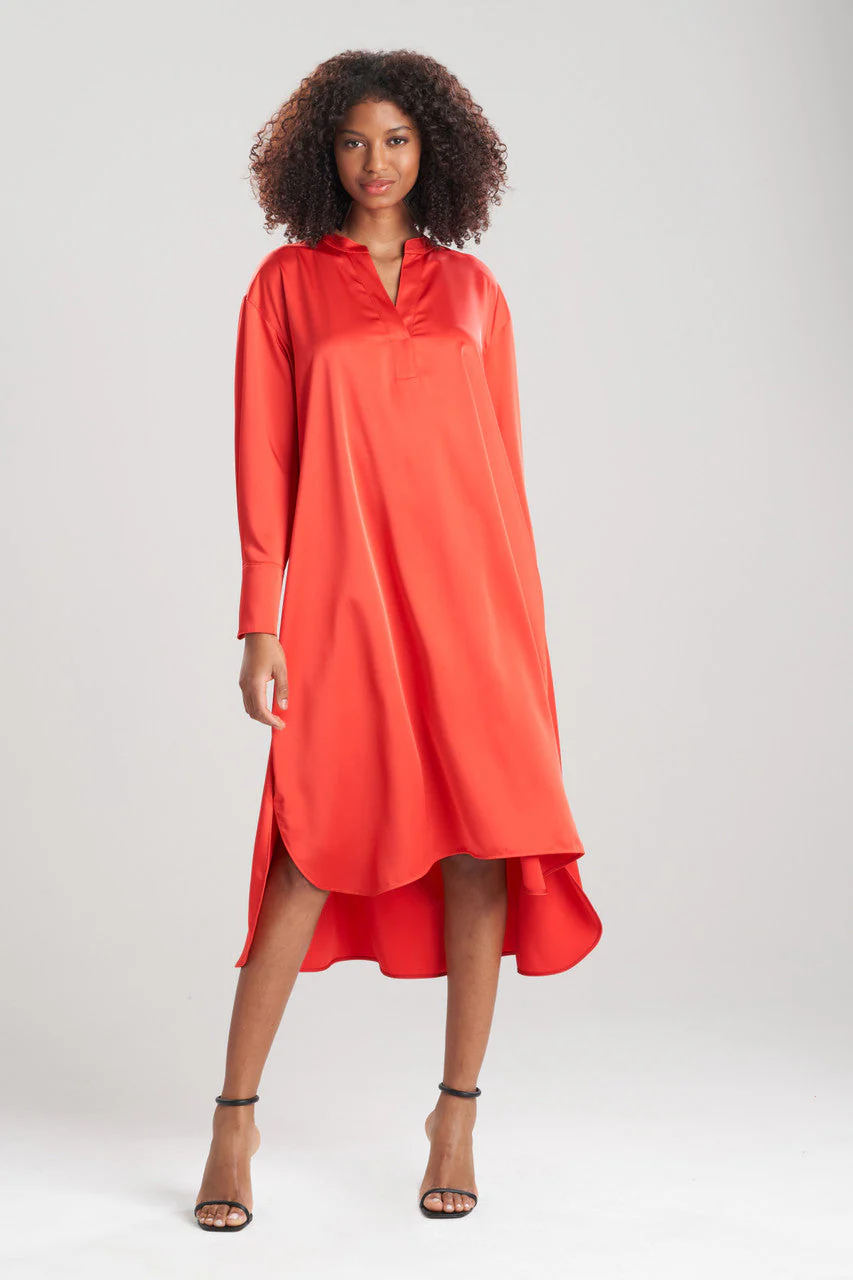 Luxe Charmeuse Oversized Shirtdress - Image 2