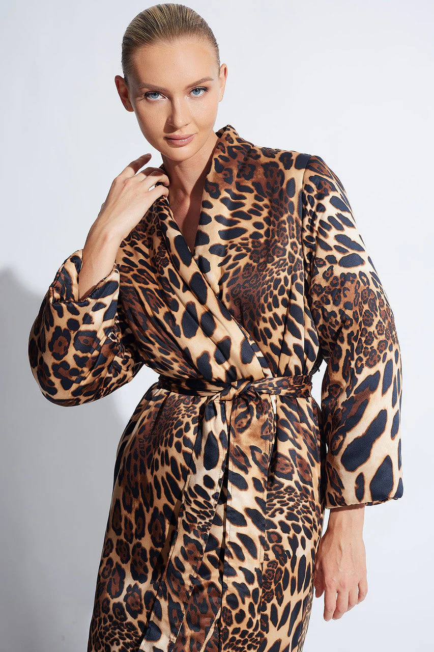 Luxe Leopard Puffer Robe - Image 4