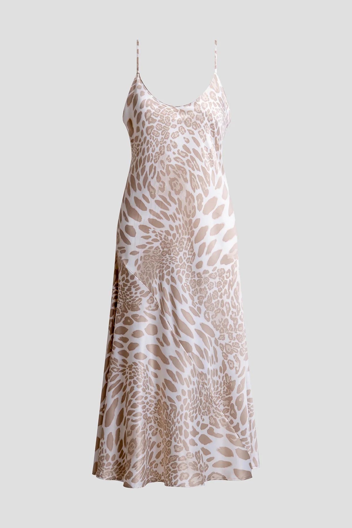 Luxe Leopard Scoop Neck Slip Dress - Image 3