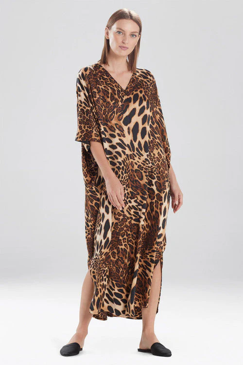 Luxe Leopard Zip Caftan