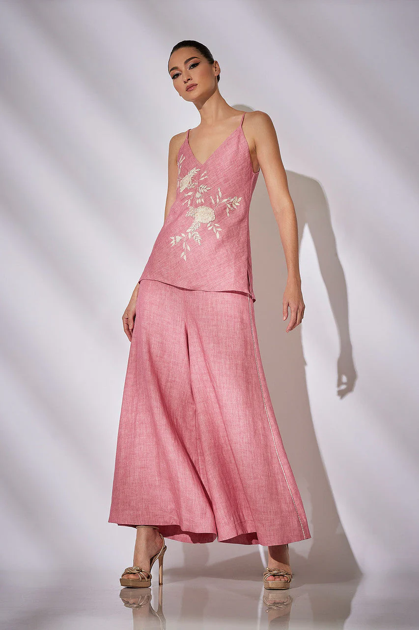 Luxe Linen Embroidered Cami - Image 4