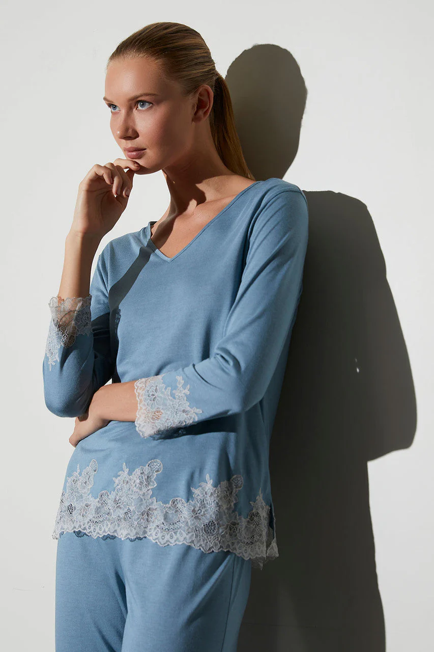 Luxe Shangri-La TENCEL™ Long Sleeve PJ - Image 2