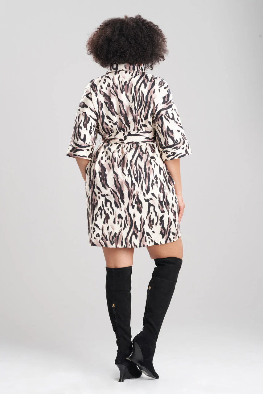 Lynx Cotton Sateen Belted Shirtdress - Image 2