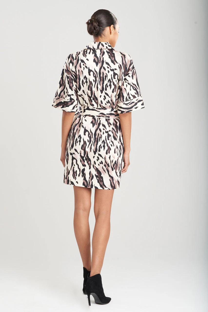 Lynx Cotton Sateen Belted Shirtdress - Image 4