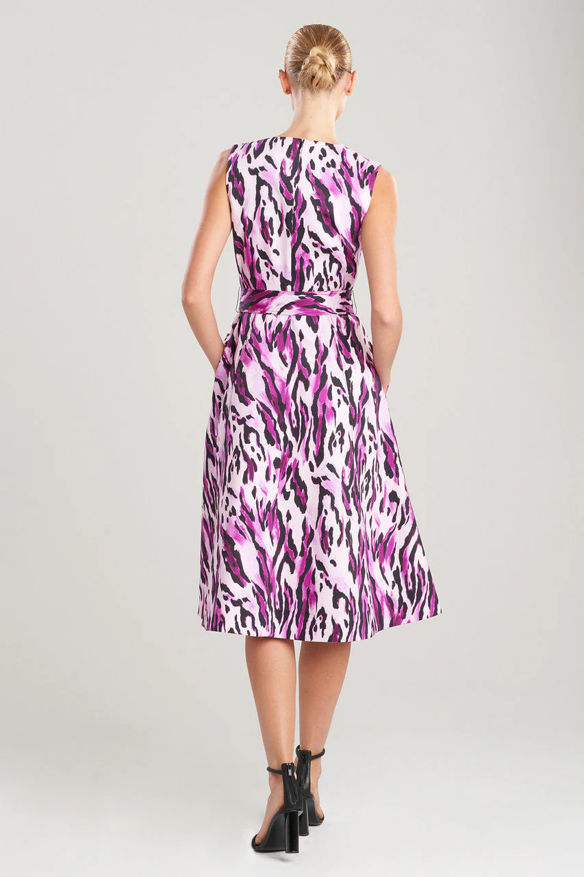 Lynx Cotton Sateen Midi Dress - Image 2