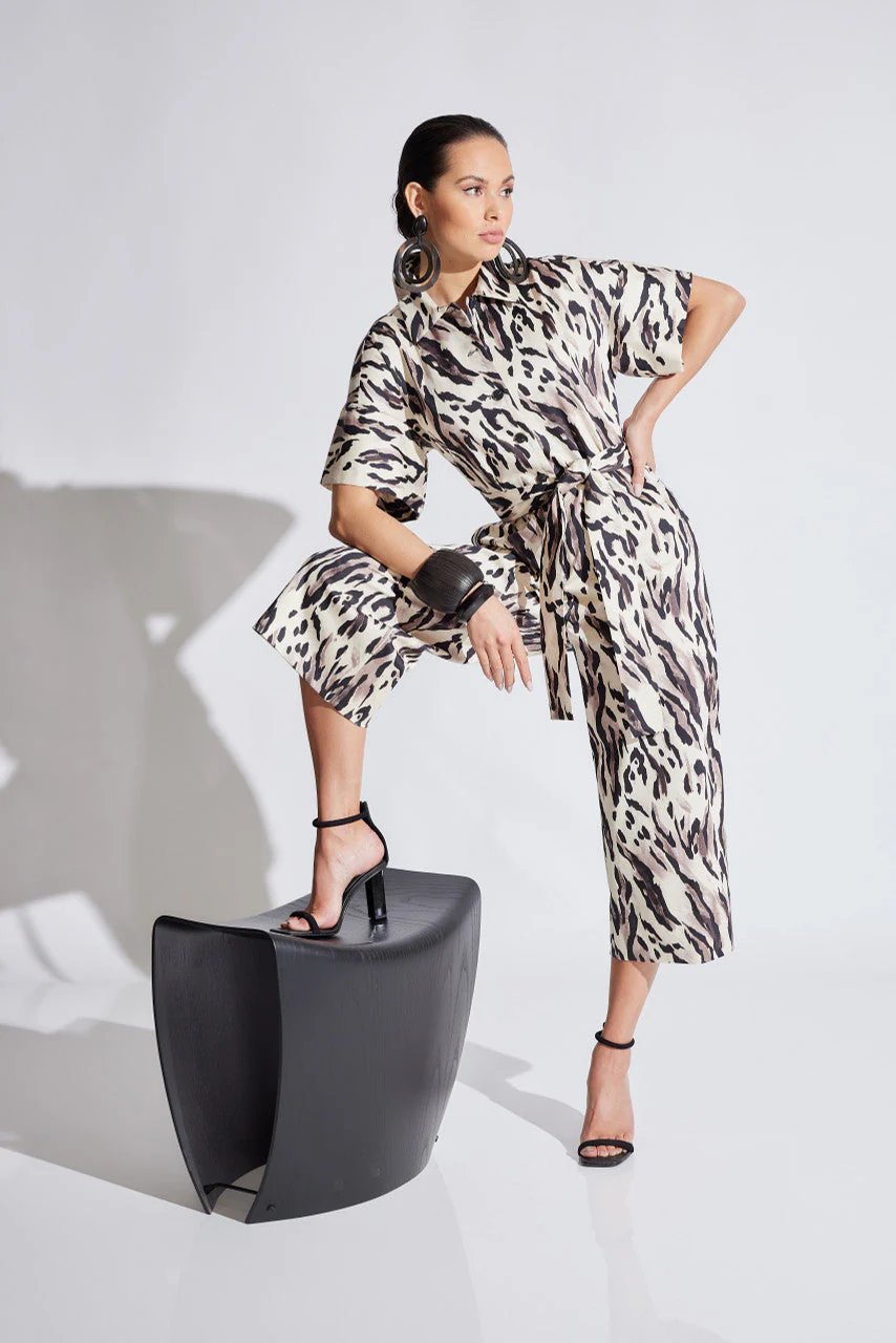 Lynx Cotton Sateen Tapered Jumpsuit - Image 4