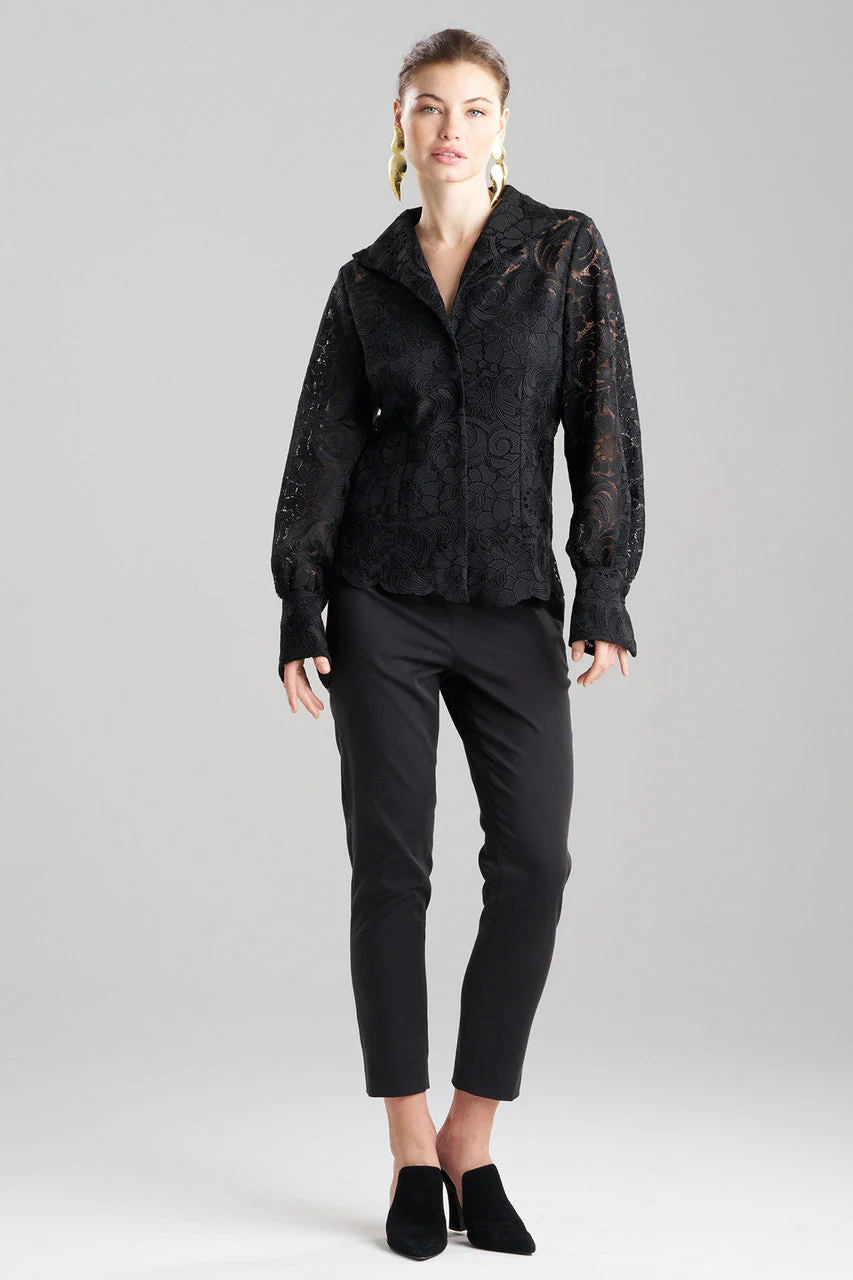 Mantilla Lace Button Down Shirt