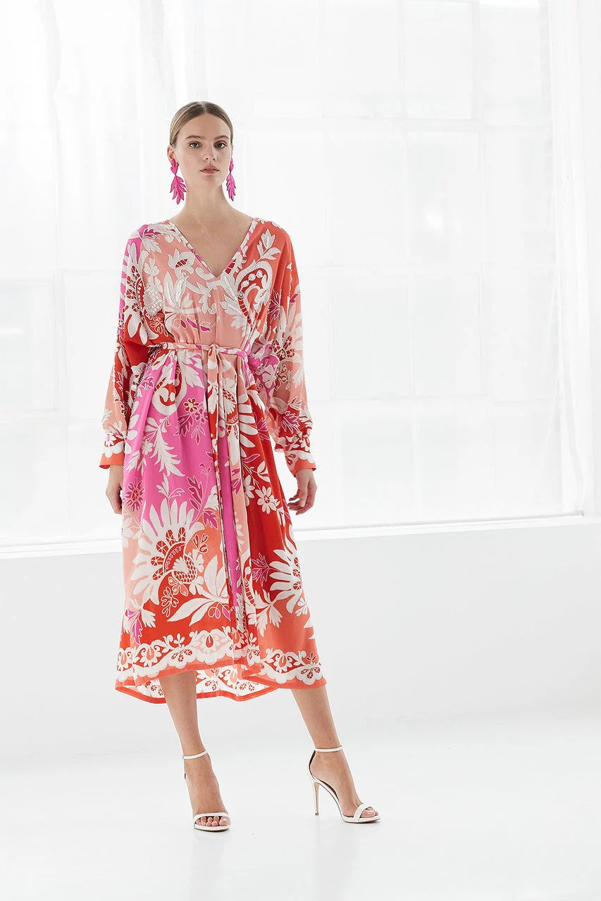 Mantilla Scroll Beaded Maxi Dress - Image 3