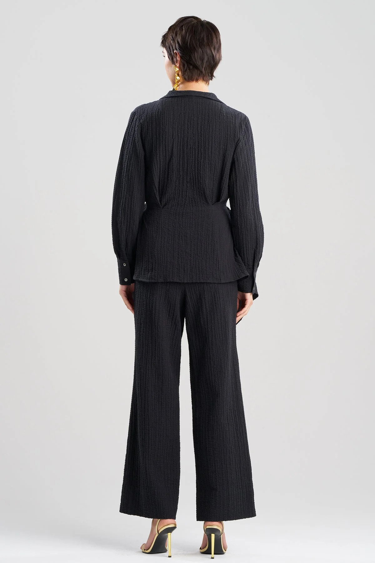 Matelassé Cotton Handkerchief Hem Shirt - Image 2