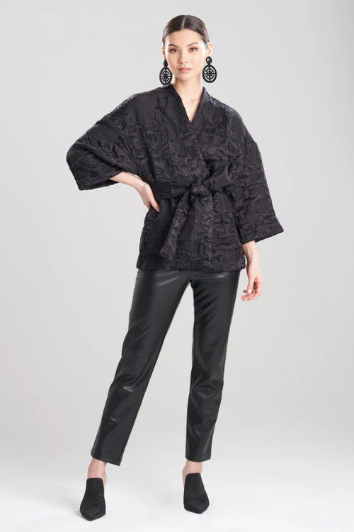 Matelassé Short Kimono Belted Topper - Image 9