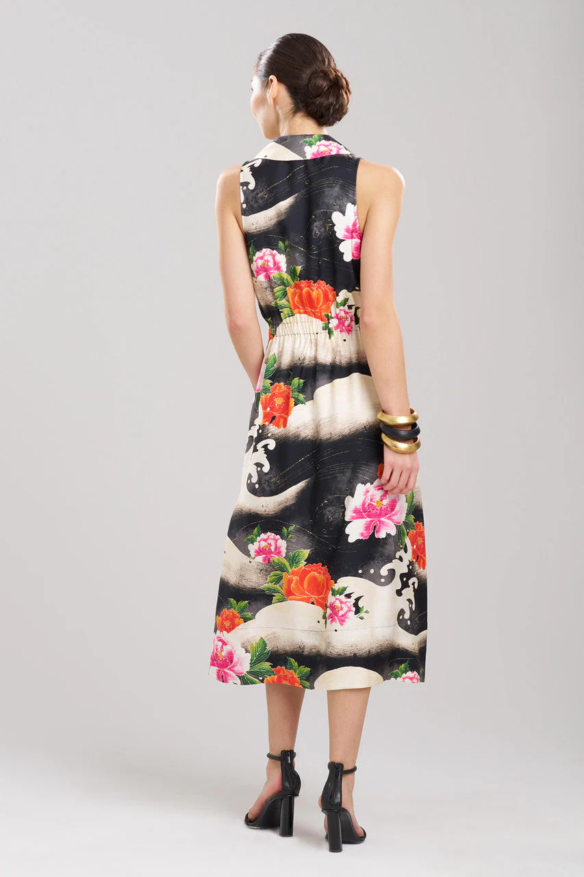 Mayumi Cotton Silk Belted Halter Shirtdress - Image 2
