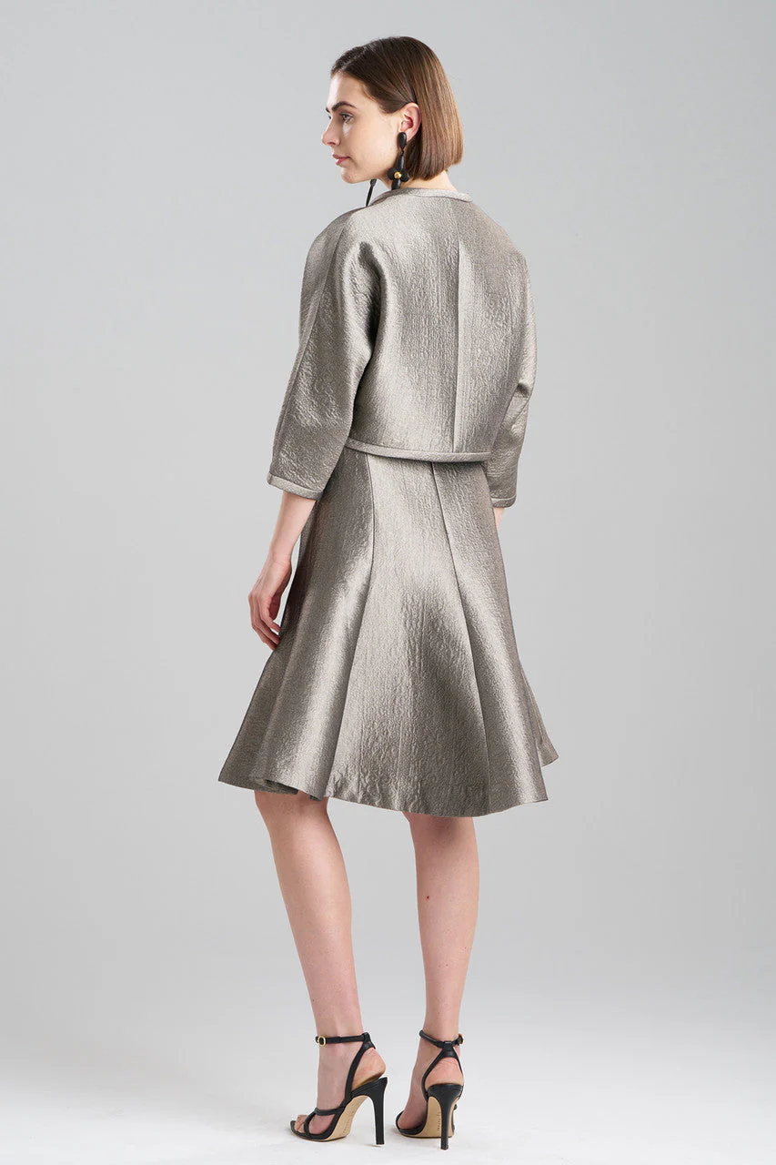 Metallic Jacquard Cropped Jacket - Image 3
