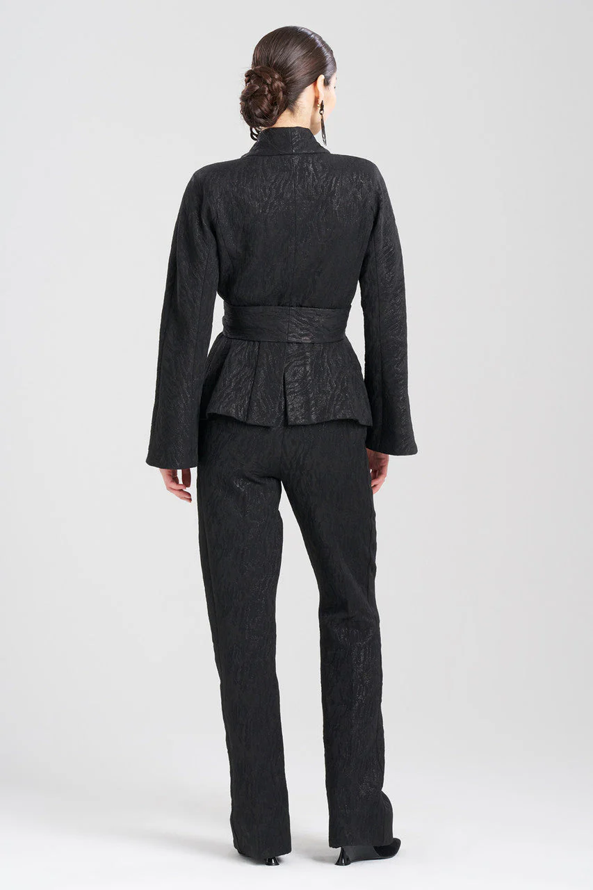 Metallic Jacquard Peplum Jacket - Image 2