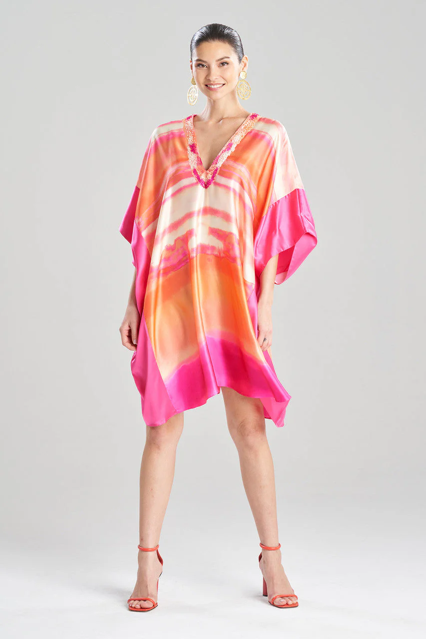 Minako Short Cocoon Silk Embellished Caftan