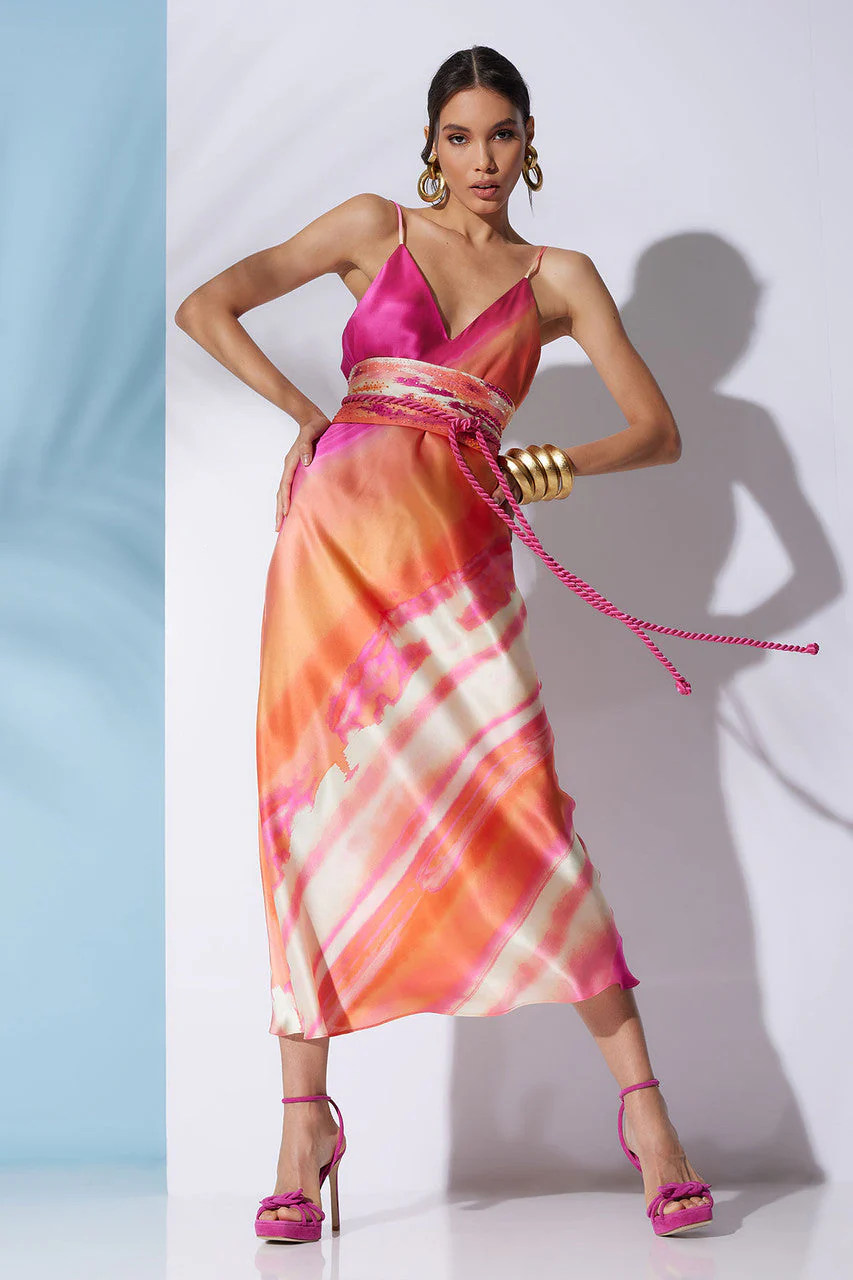 Minako Silk Slip Dress - Image 3