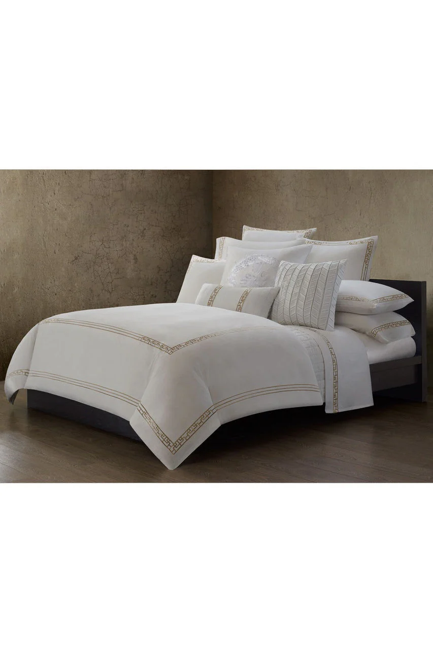 Ming Fretwork White/Champagne Sheet - Image 2