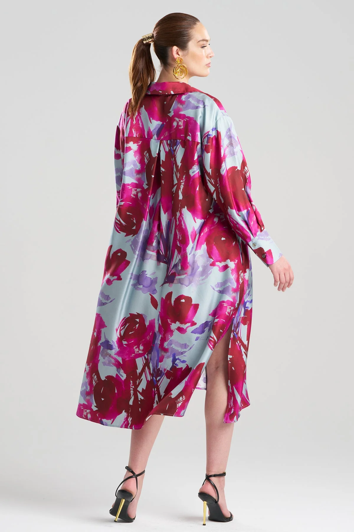 Mira Silk Twill Oversized Shirt Dress - Image 2