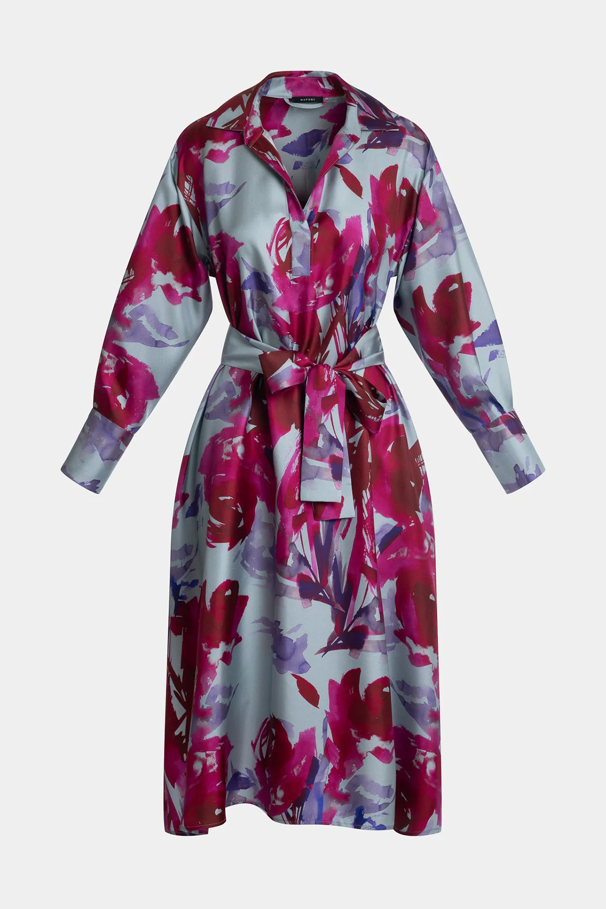 Mira Silk Twill Oversized Shirt Dress - Image 5