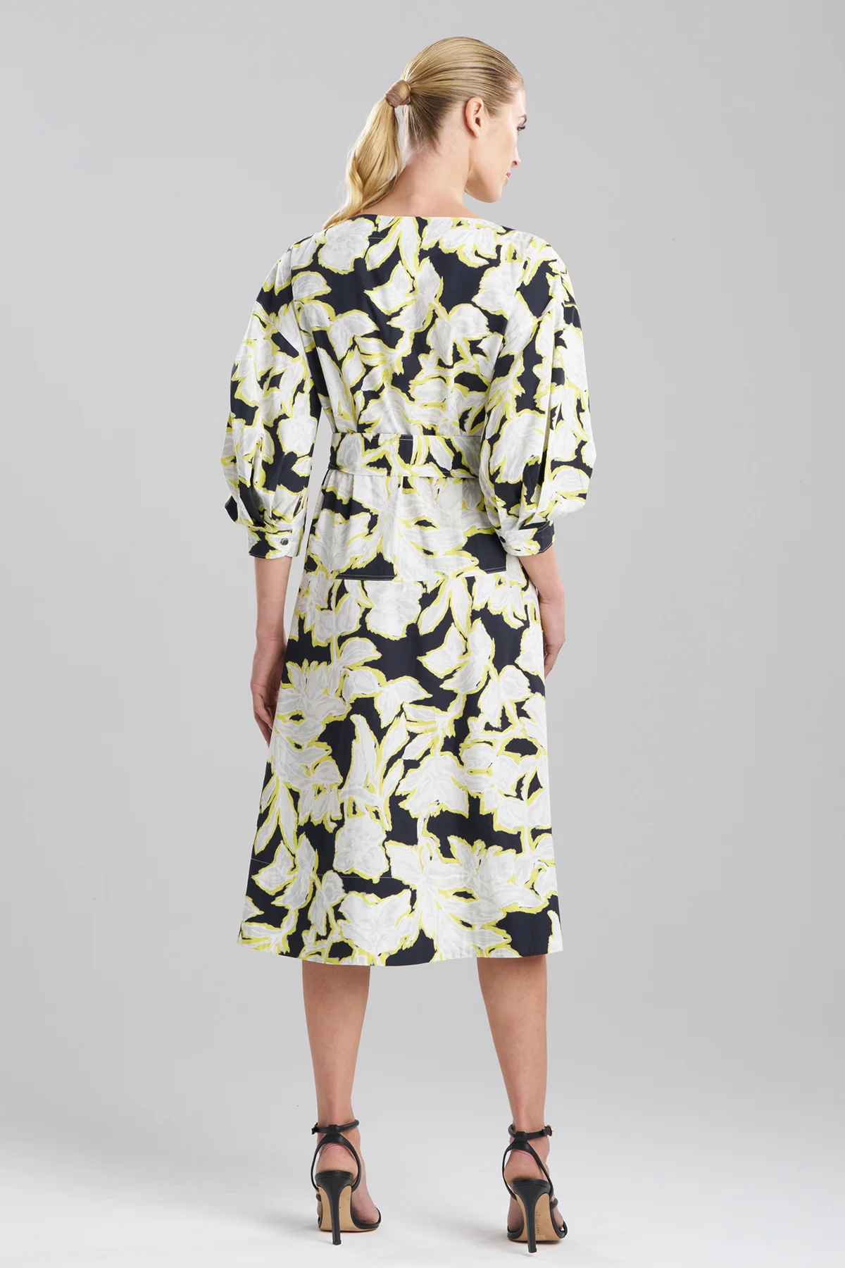Misty Floral Cotton Boatneck Dress - Image 2