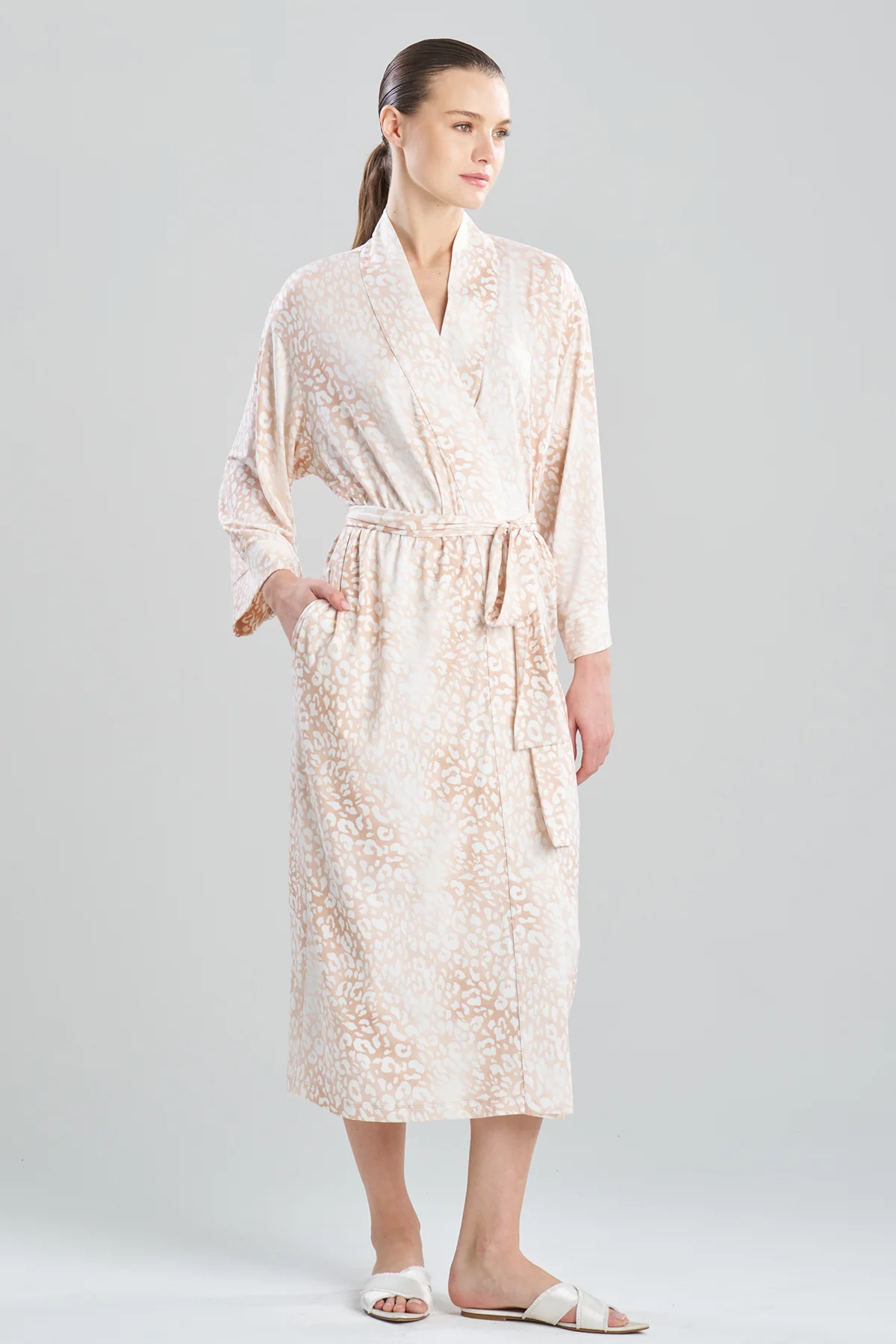 Misty Leopard Cozy Knit Robe