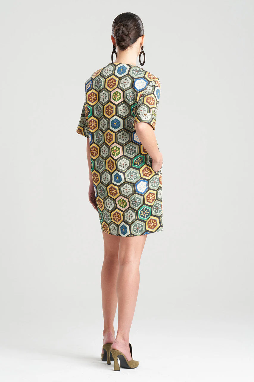 Mitsu Printed Cotton Sateen Beaded T-Shirt Dress - Image 2