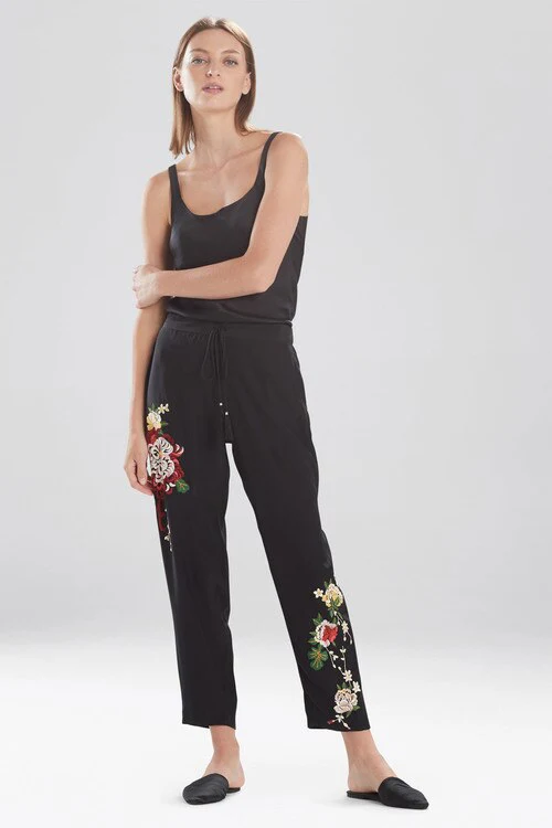 Miyabi Silk Embroidered Pants - Image 5