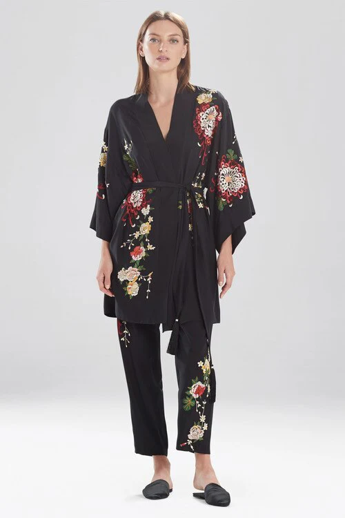 Miyabi Silk Embroidered Wrap - Image 8