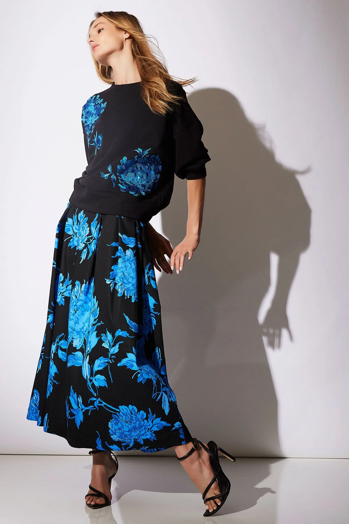 Miyako Printed Cotton Chino Maxi Skirt - Image 5