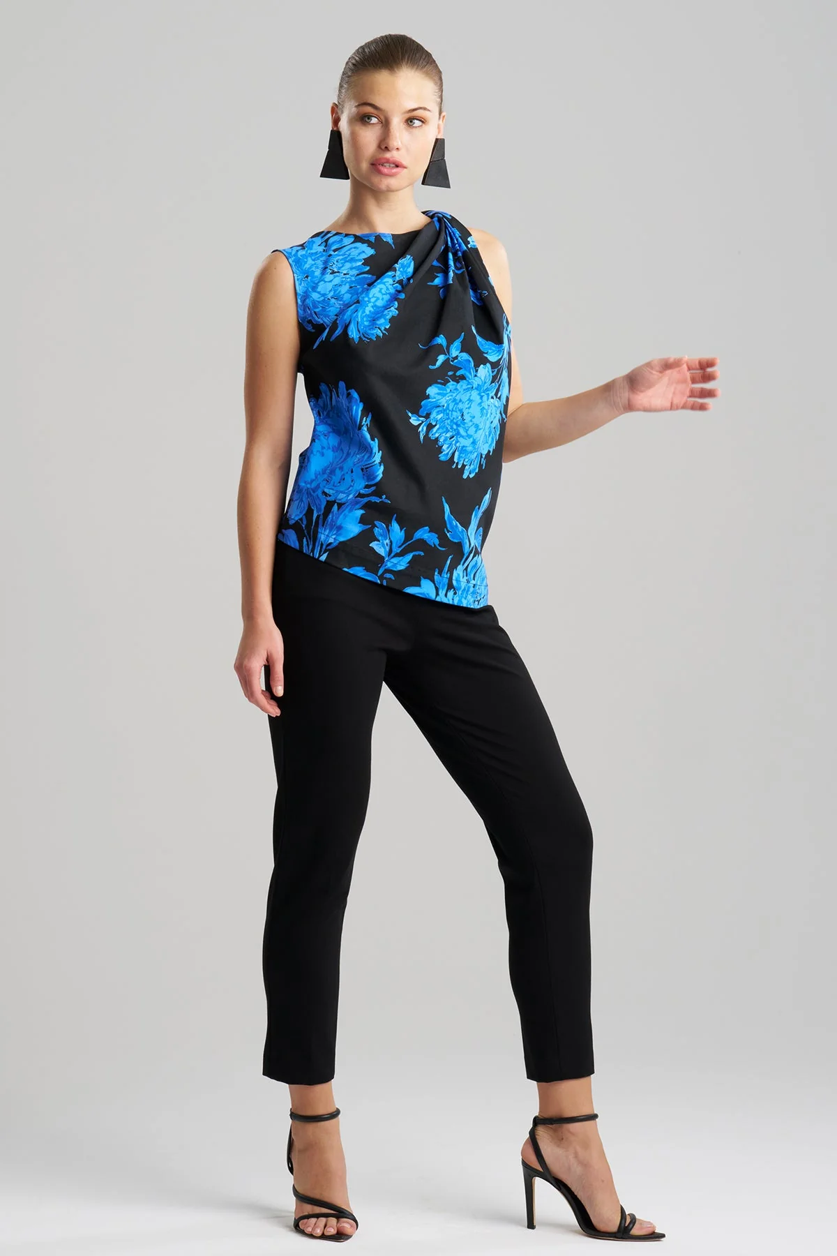 Miyako Printed Cotton Chino Origami Top - Image 2